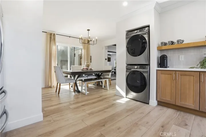 Indoor laundry in kitchen