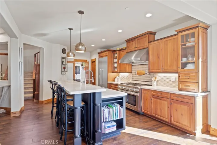 Custom island with kitchen sink