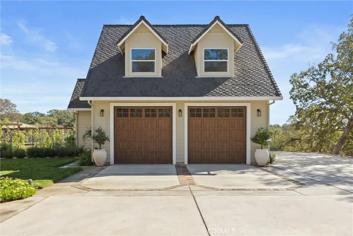 Front view of the garage