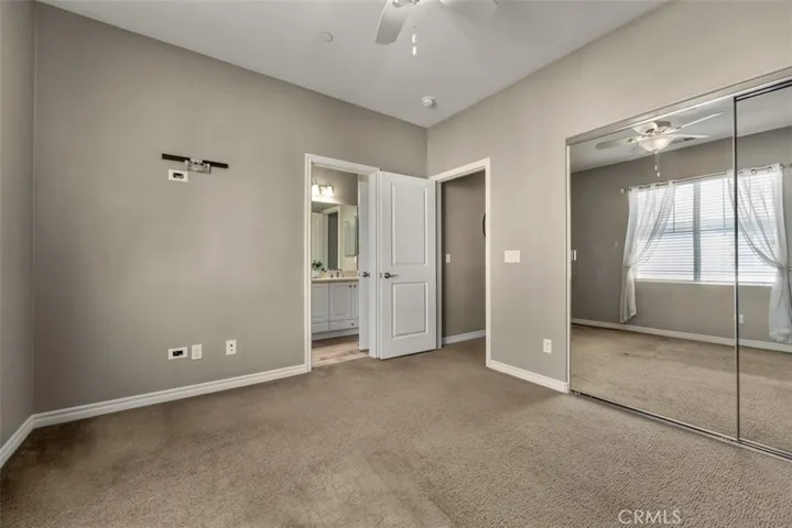Third bedroom sharing jack and jill bathroom