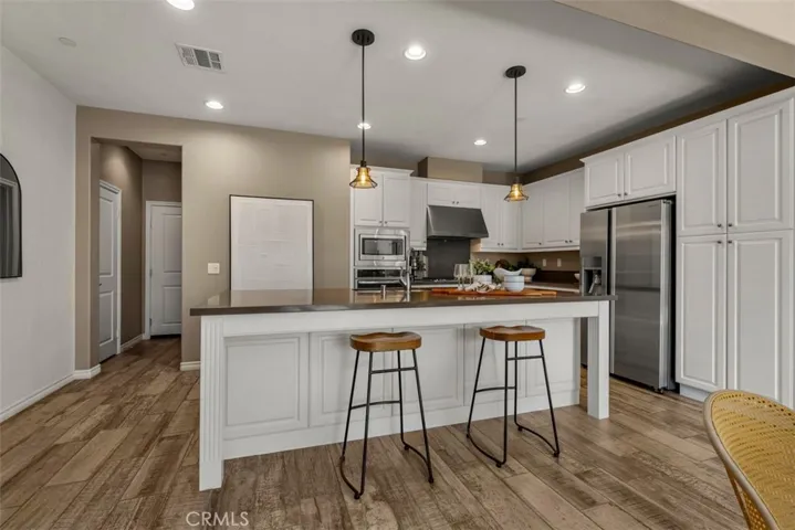 Updated kitchen with large island