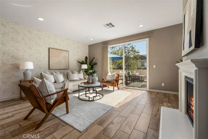 Family room with access to patio