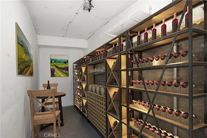 a room with a rendering wine tasting room