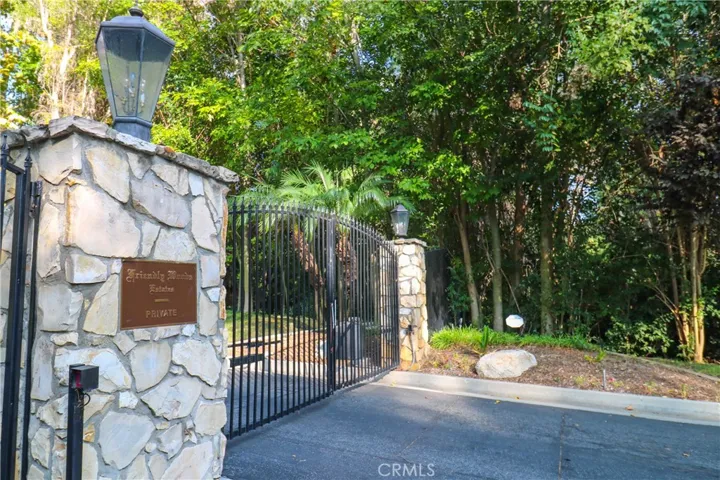 Gated entrance to Friendly Woods