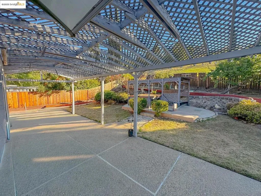 View of car parking featuring a fenced backyard