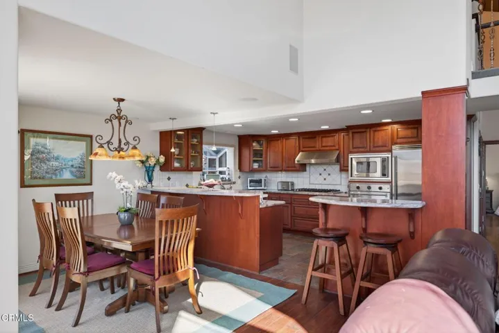 Dining and kitchen