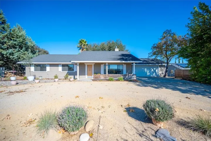Straight front view of home