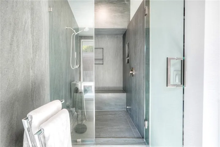 New custom shower in primary bath with new steam shower feature