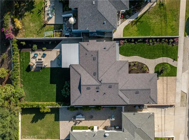 Aerial view of your home of lot size 5,842 sq. ft. with new 50 year CertainTeed Presidential Shingle roof.