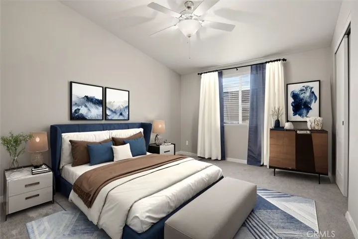 Virtually staged bedroom 3