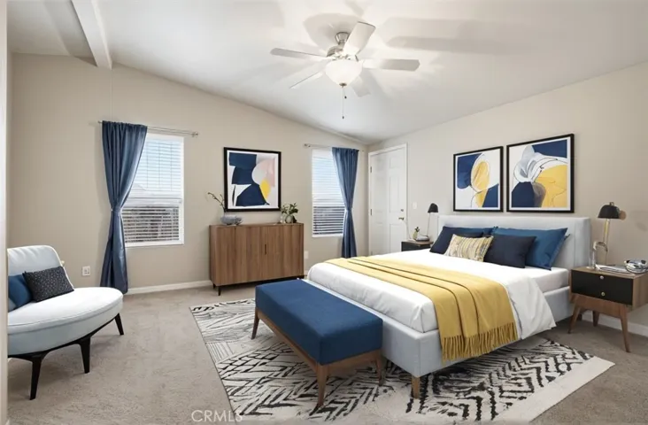 Virtually Staged Primary Bedroom