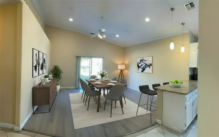 Family room virtually furnished