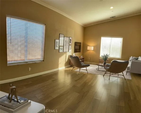 Main Dining and Living room virtually furnished