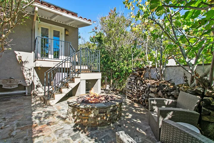 Stairs to ADU off front patio