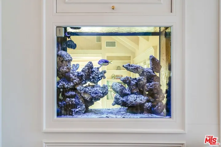 Aquarium between living room a