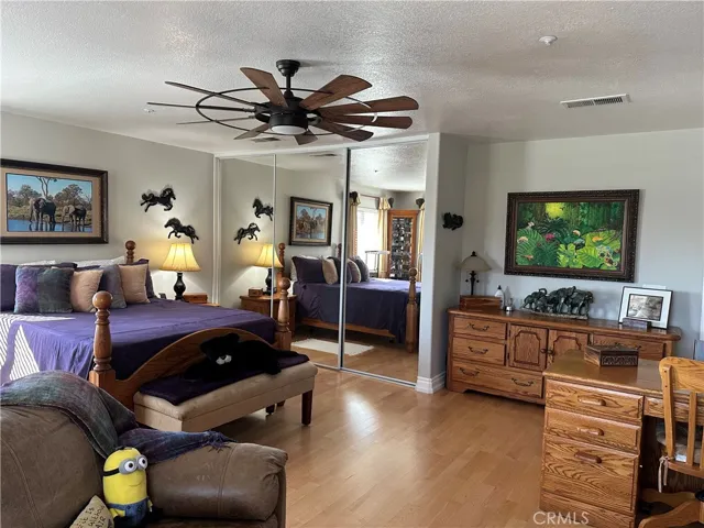  Master suite  with ceiling fan sliding mirror doors