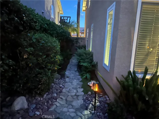 side yard left  light