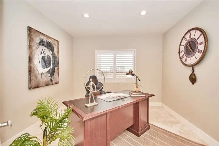 Downstair Office with Recessed Lights, Double pane window