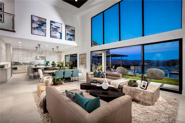 Family Room to Kitchen: Milazzo Modern Farmhouse - Santa Rosa Valley Estates - Photo of another Model home.  Not actual home for sale.  Home is still under construction.