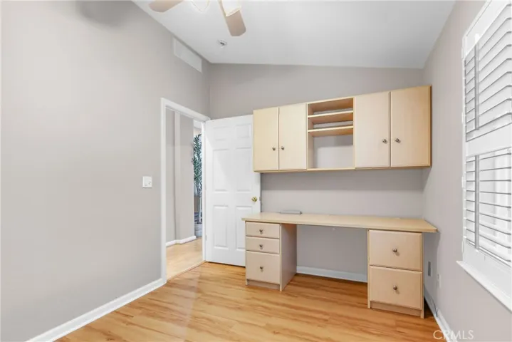 Bed #2 with built in desk and overhead storage