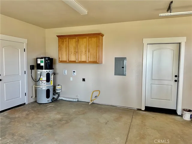 Laundry area in finished garage