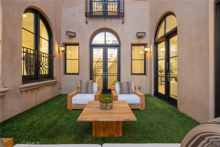 Westside terrace with artificial turf