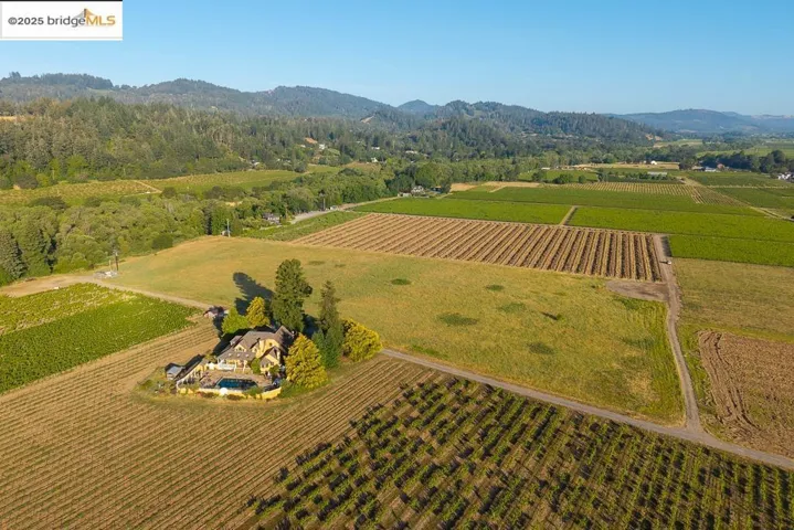 View of rural area with mountains and abundant farmland