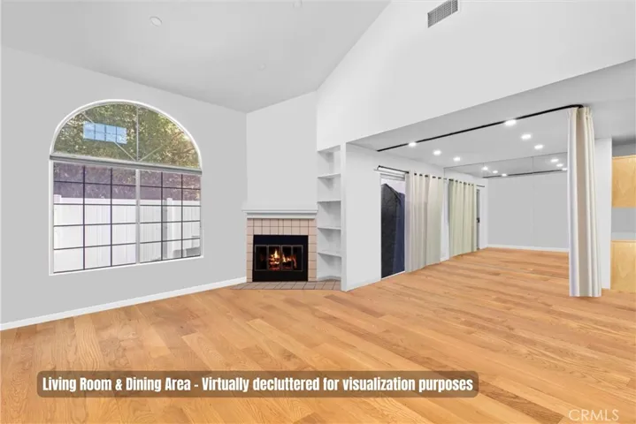 Living Room - Virtually decluttered for visualization purposes