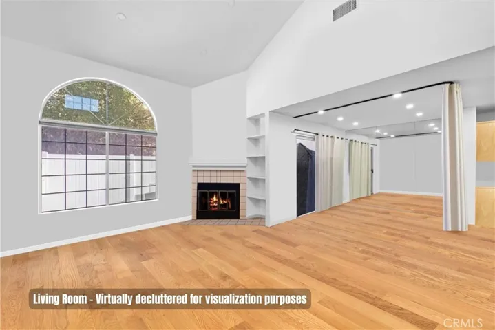 Living Room - Virtually decluttered for visualization purposes