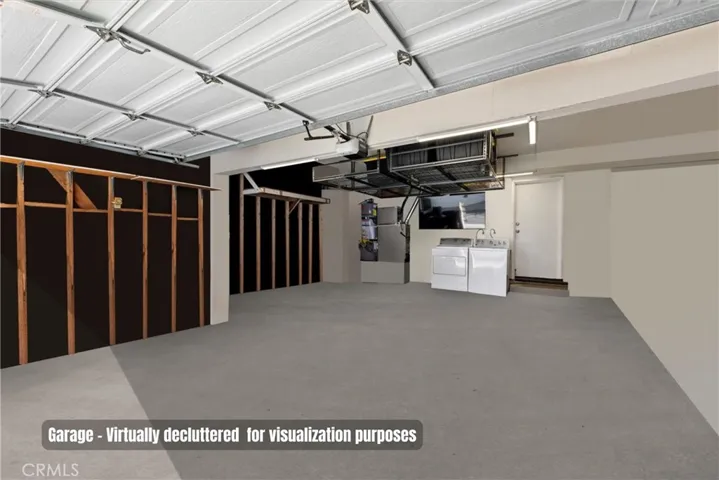 Garage - Virtually decluttered for visualization purposes