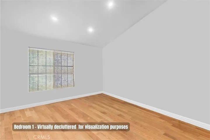 Bedroom 1 - Virtually decluttered for visualization purposes