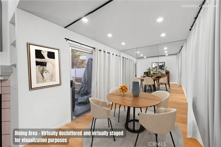 Dining Area - Virtually decluttered and virtually staged for visualization purposes