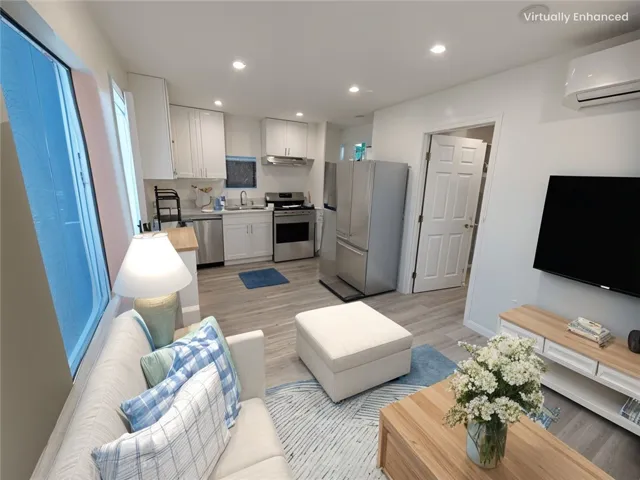 Virtually enhanced ADU Living Area & Kitchenette
