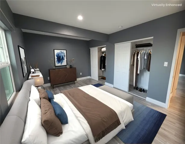 Virtually enhanced second bedroom