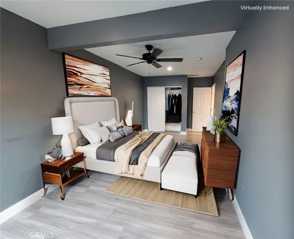Virtually enhanced third bedroom