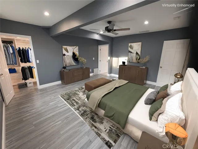 Virtually enhanced Main Bedroom