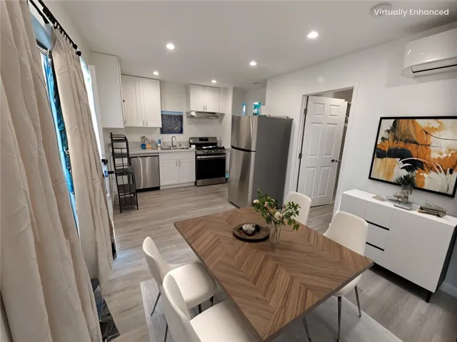 Virtually enhanced ADU Living Area & kitchenette