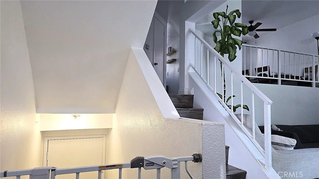 stairs to garage and stairs to dining area
