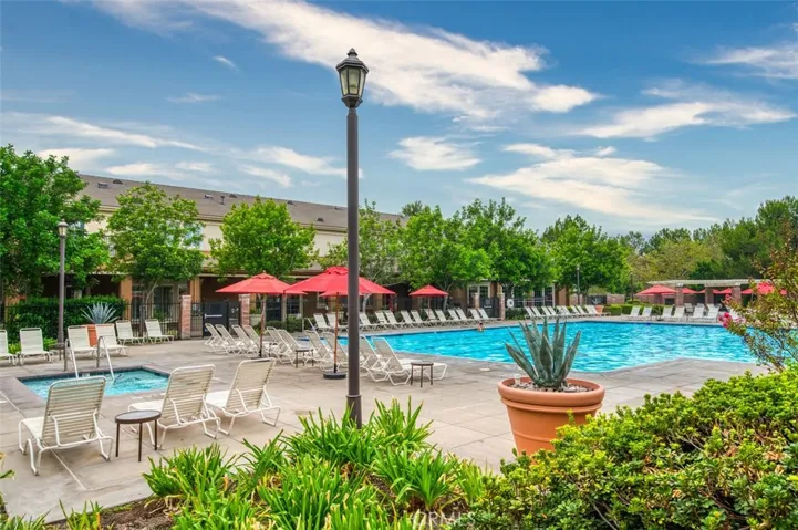Resort-style swimming pool and spa.