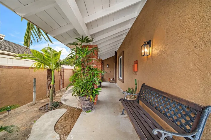 Covered front porch entry