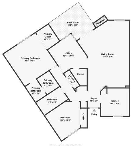 Floor plan with estimated measurements