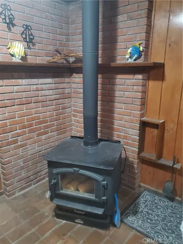 Free Standing Fireplace in Bonus Room
