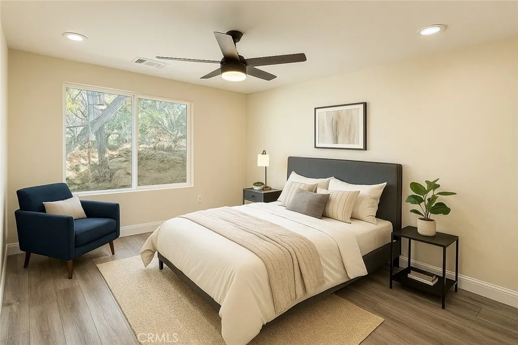 virtually staged bedroom