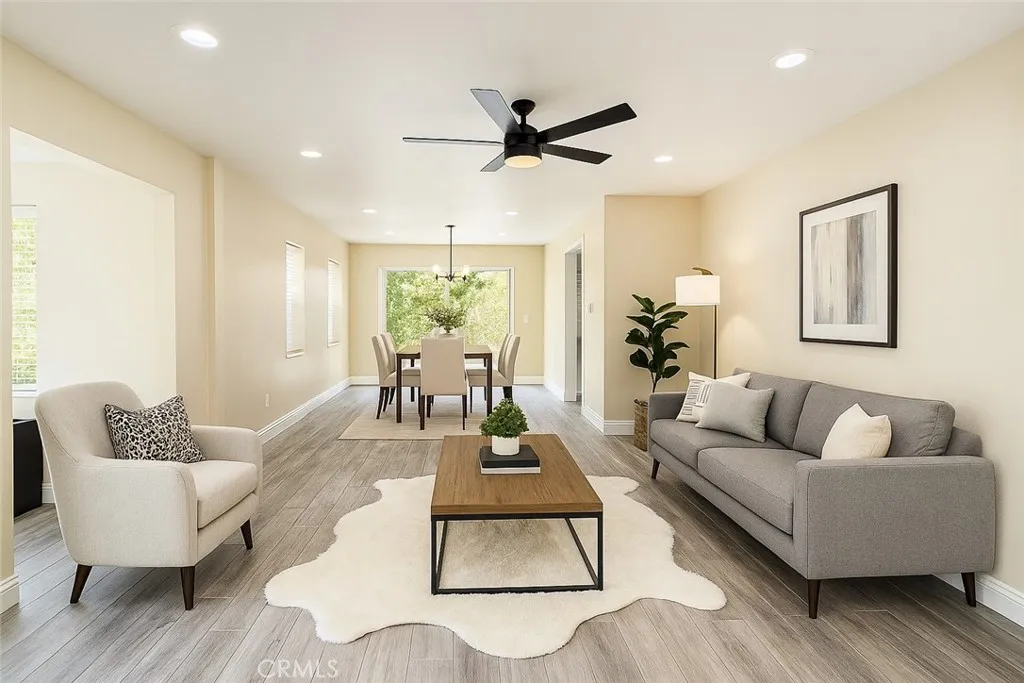 virtually staged living room