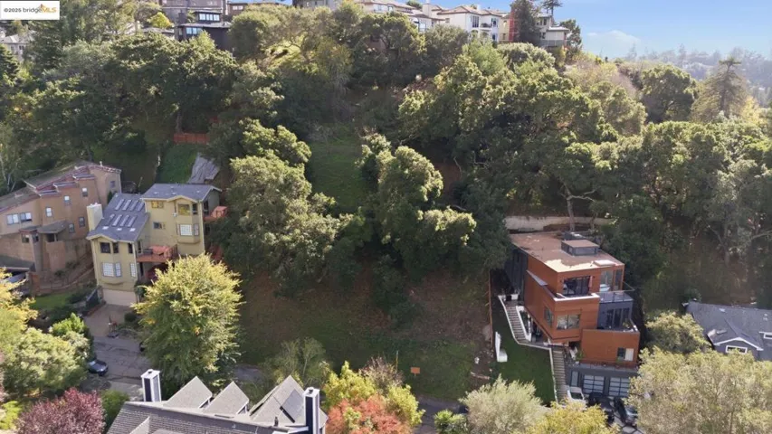 Aerial view of residential area