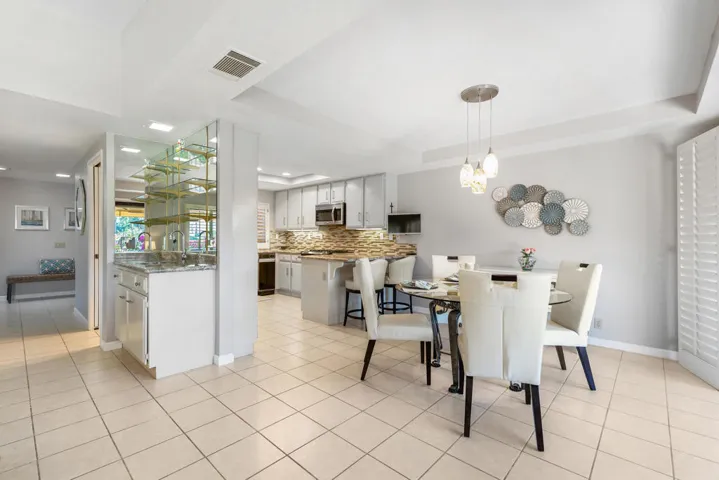 Well furnished dining area.