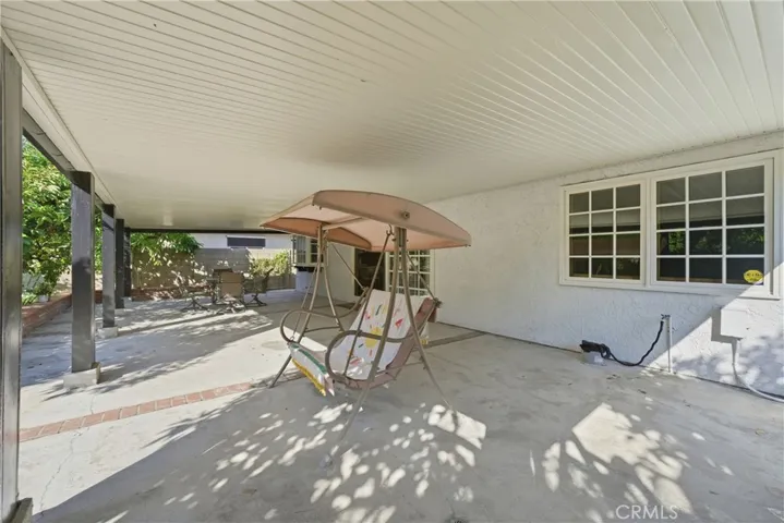 extended patio area