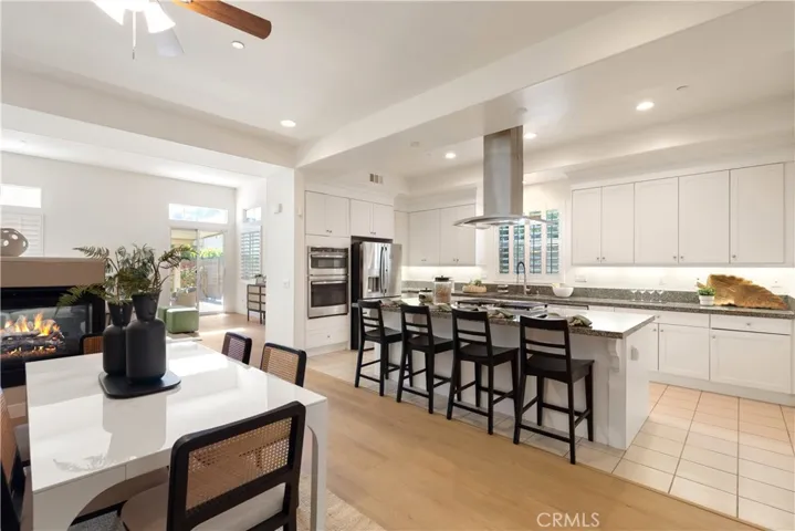 Dining and Kitchen Open to Living Room