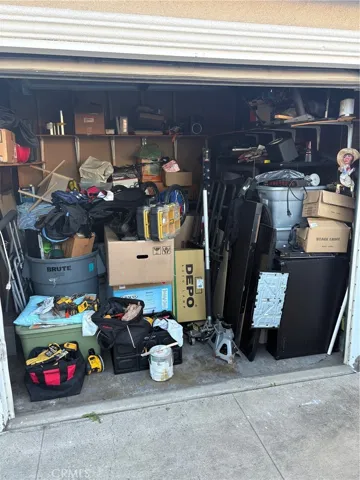 Inside garage