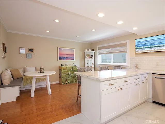 remodeled spacious kitchen with built-in banquette seating